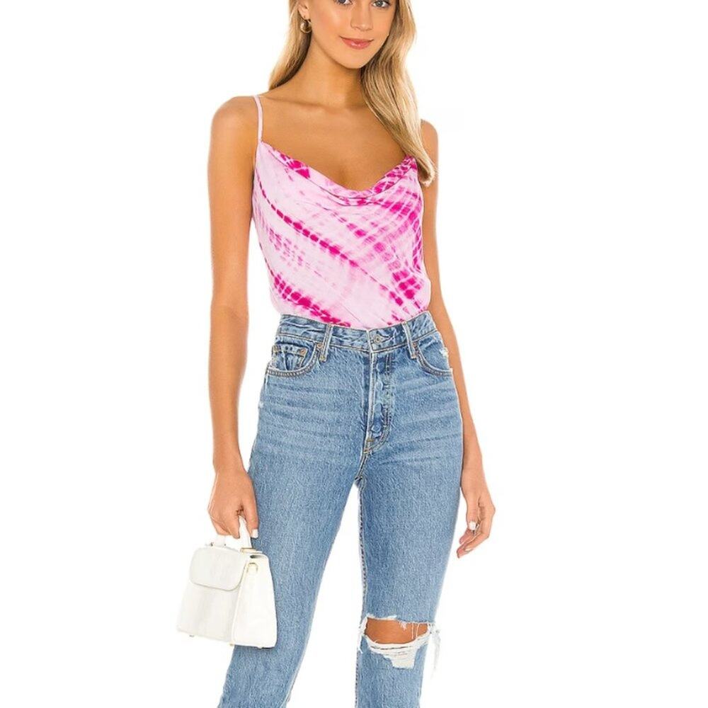 Lovers + Friends Rhode Pink Tie Dye Cami
